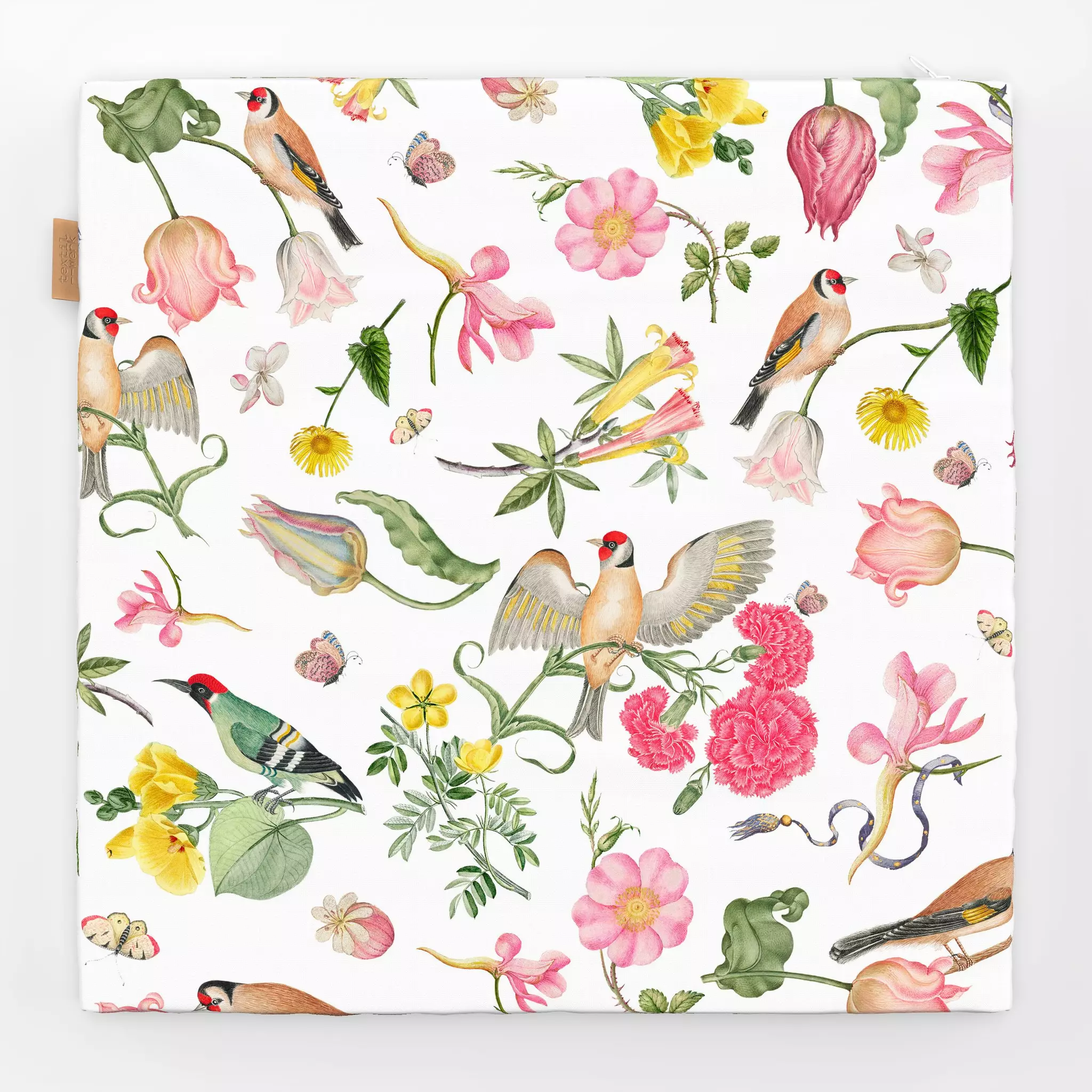 Sitzkissen Vintage Vögel Und Blumen Vintage Vögel Und Blumen