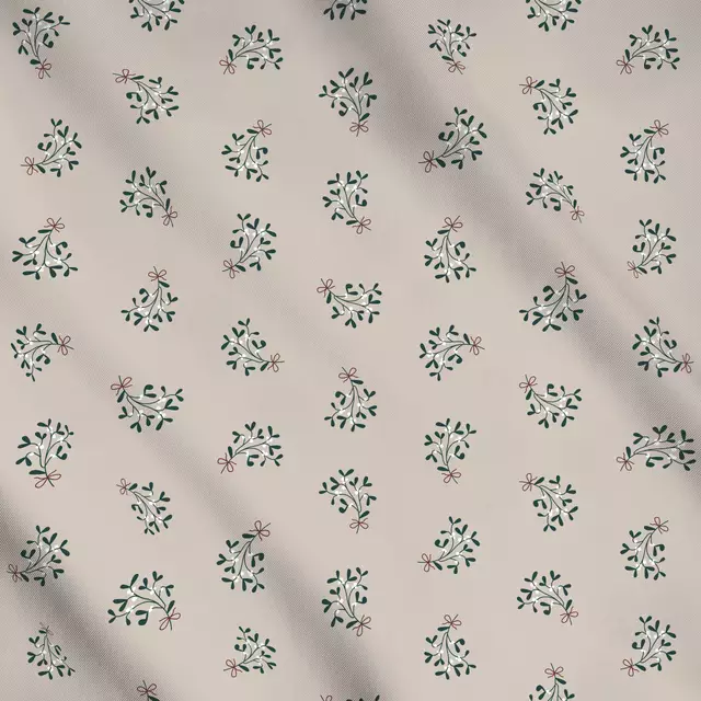 Meterware Christmas Mistletoes cream