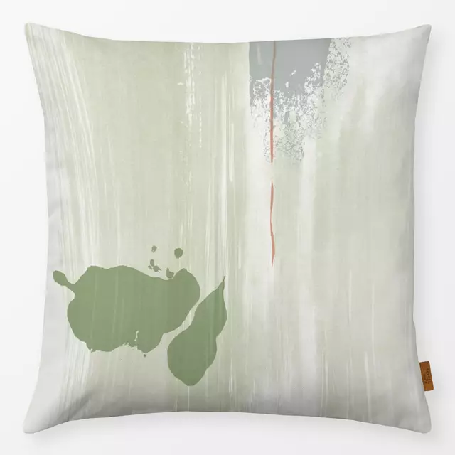 Kissen Soft olive green abstraction