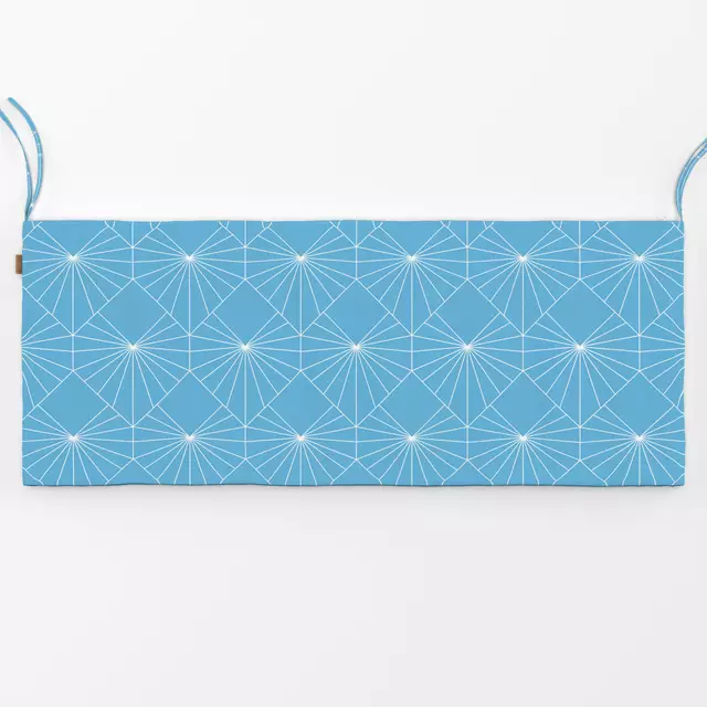 Bankauflage Geo Heart himmelblau