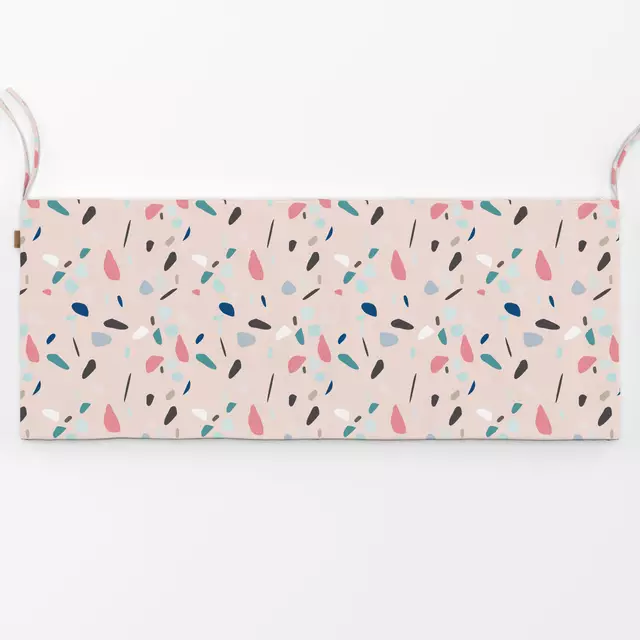 Bankauflage Terrazzo rosa
