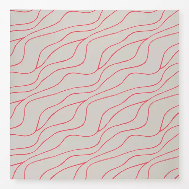 Tischdecke Vibrant Summer - Linien rot