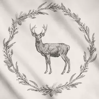Meterware Nordic Deer wreath III