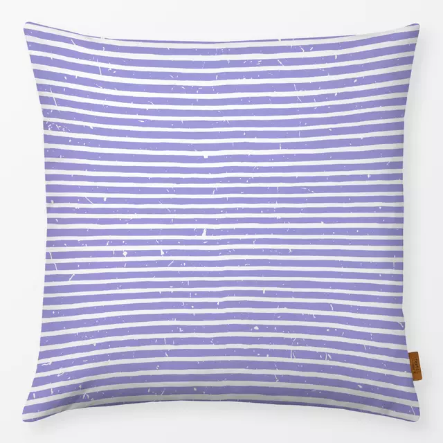 Kissen Very Peri White Stripes
