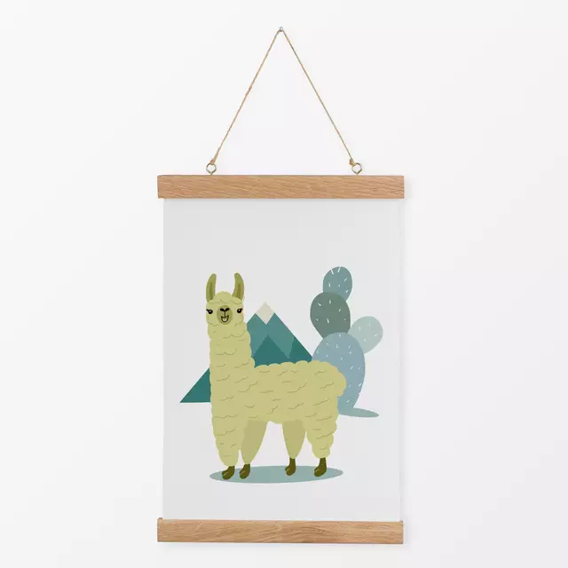 Textilposter Lama