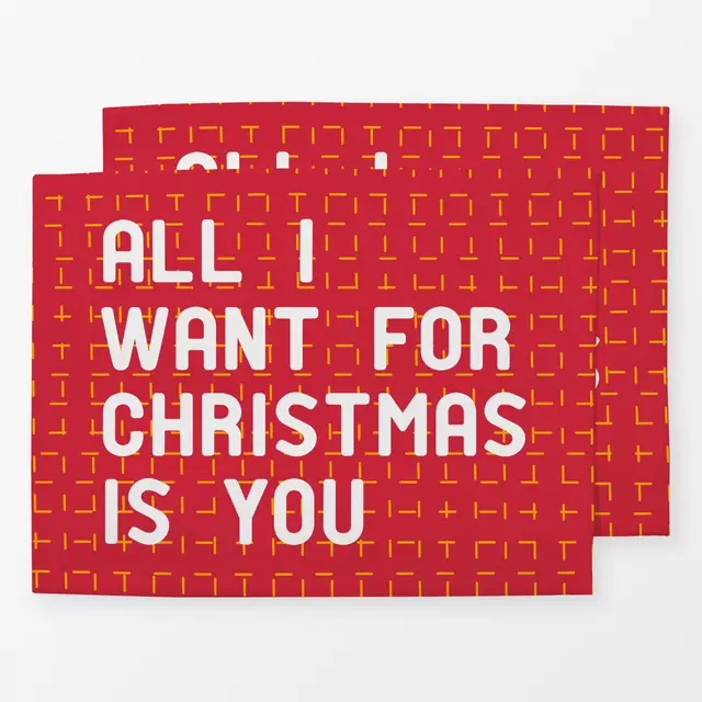 Tischset All I want for Christmas is