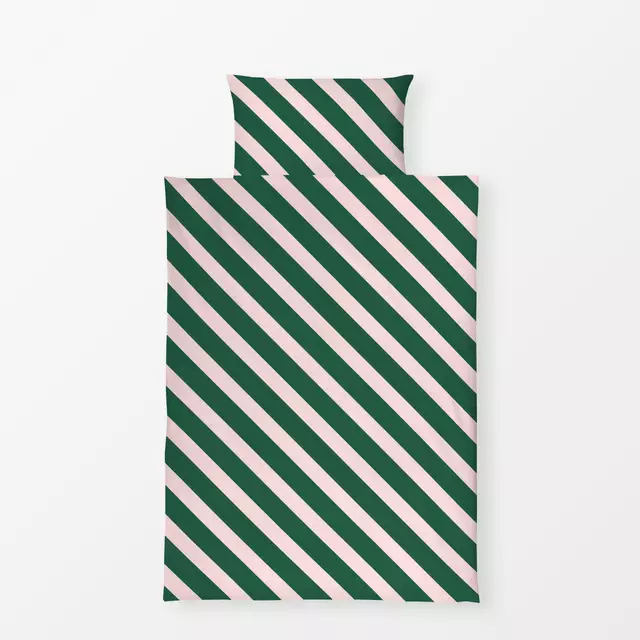 Bettwäsche Stripes diagonal green