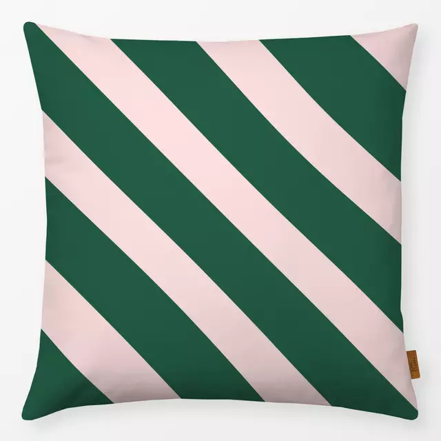 Kissen Stripes diagonal green