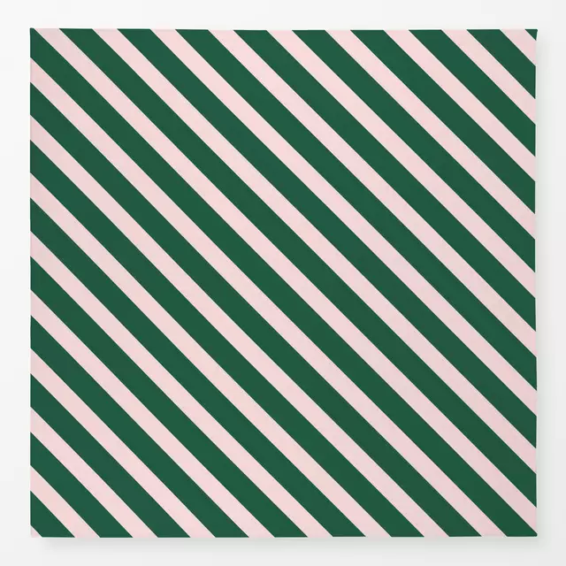 Tischdecke Stripes diagonal green