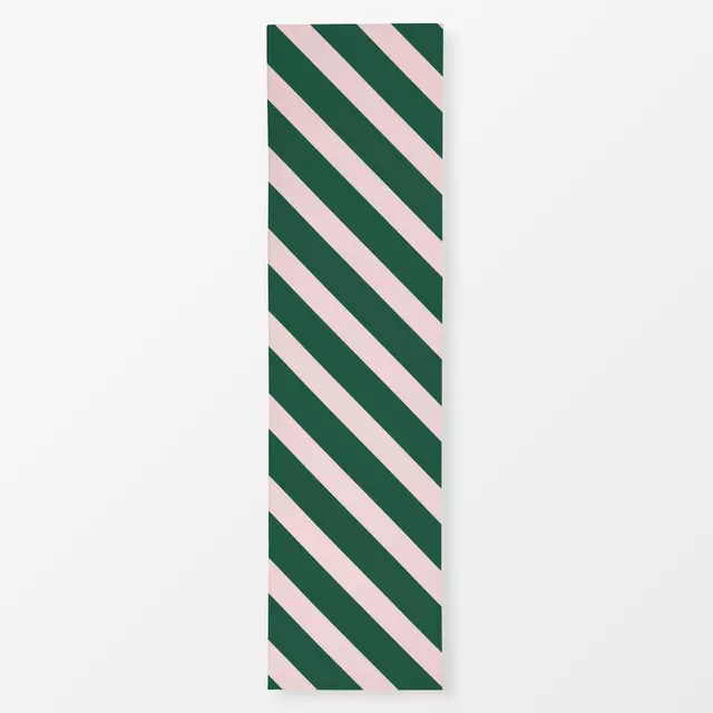 Tischläufer Stripes diagonal green