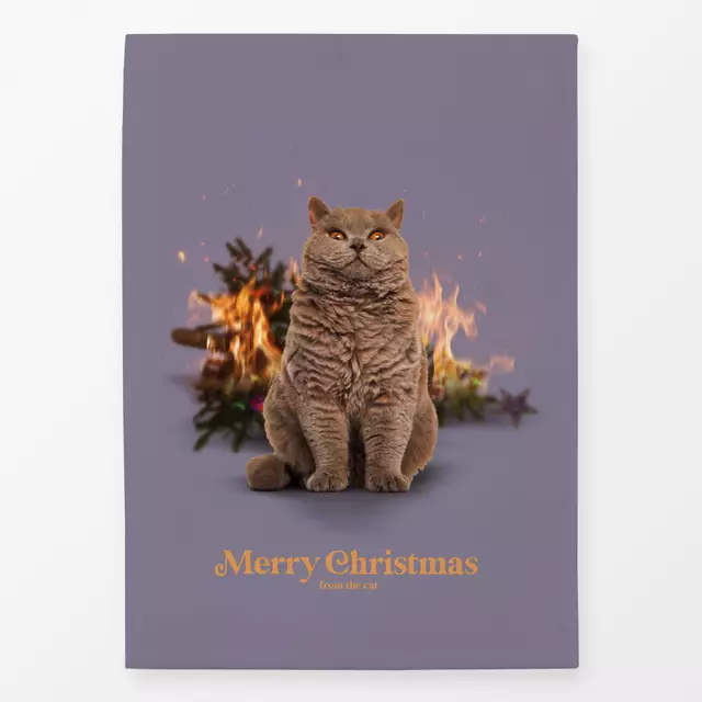 Geschirrtuch Merry Christmas From The Cat