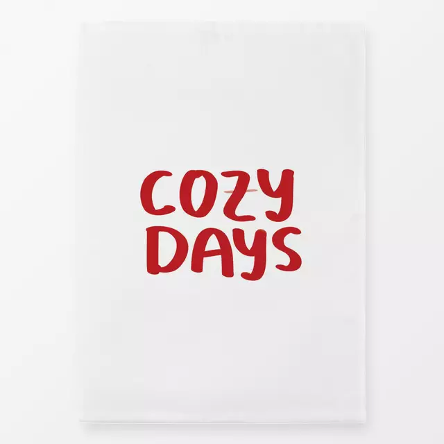 Geschirrtuch Cozy days Handlettering