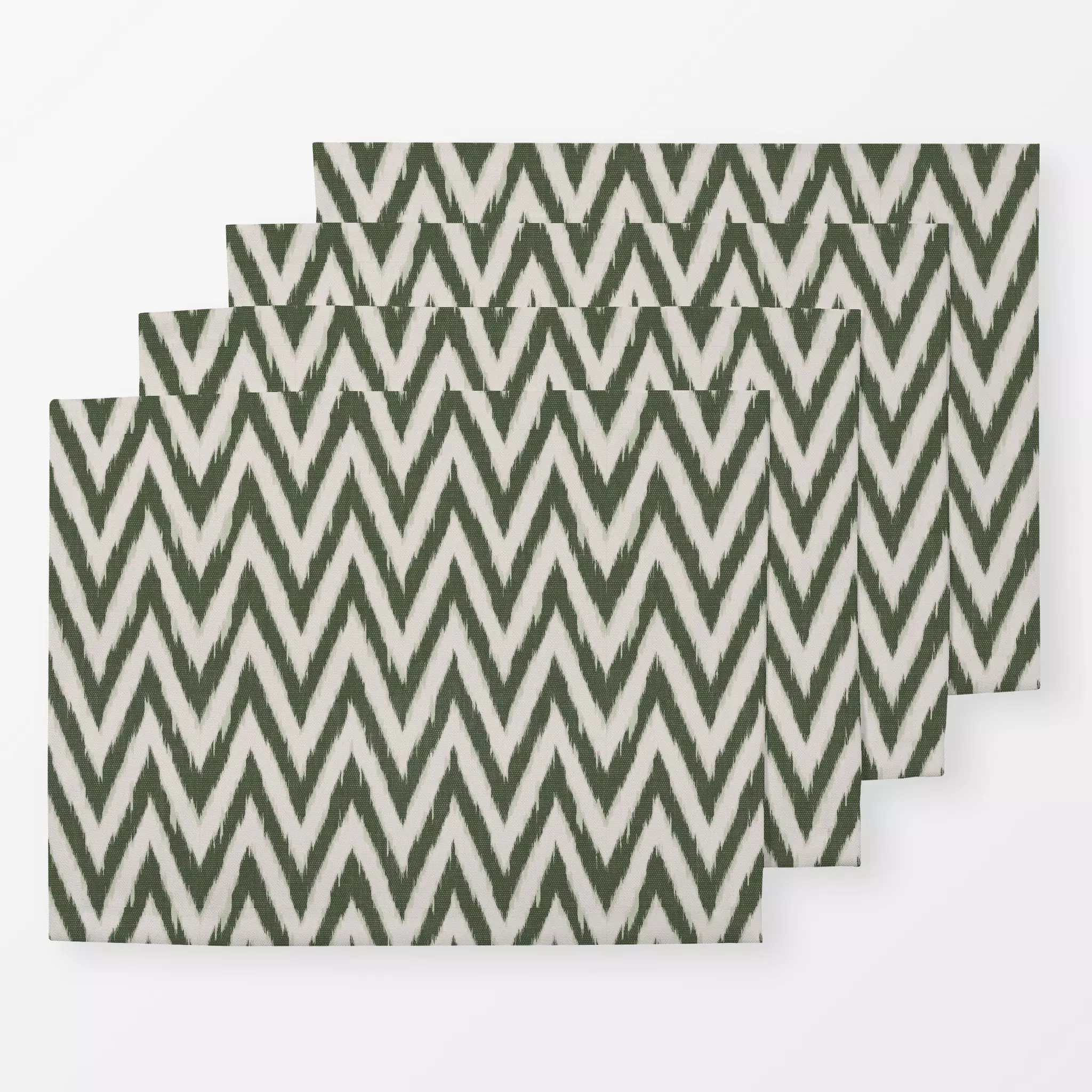 Tischset Zigzag Ikat Dark Green Zigzag Ikat Dark Green