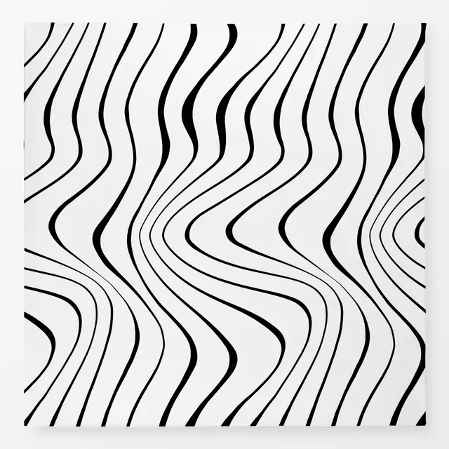Tischdecke Floating Lines Black&White