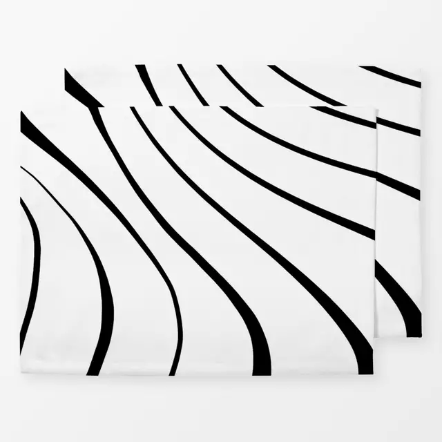 Tischset Floating Lines Black&White
