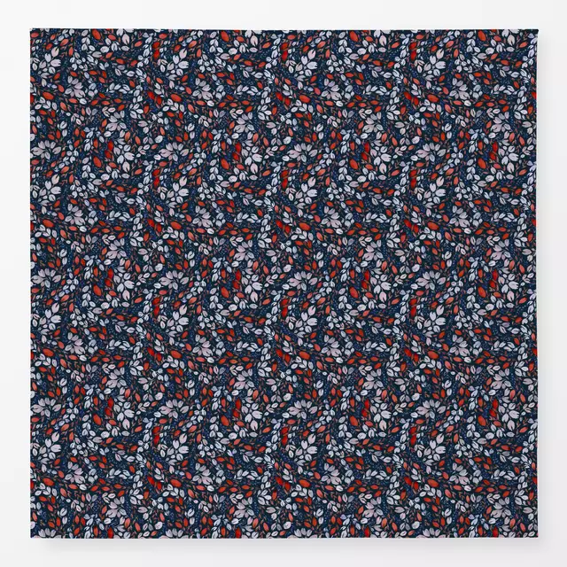 Tischdecke Hagebutten blau