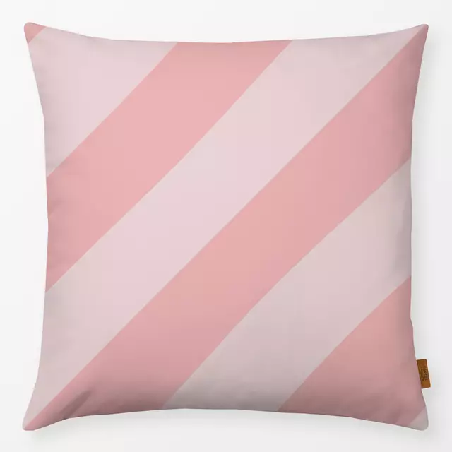 Kissen Diagonal Stripes rosa