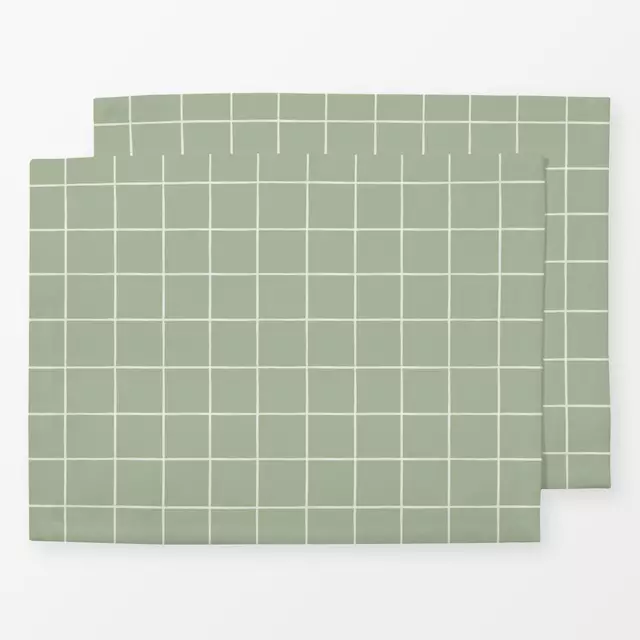 Tischset Thin checks Green