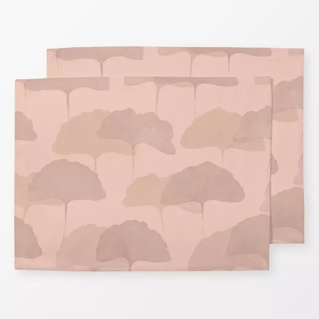 Tischset Altrosa Gingko Blatt