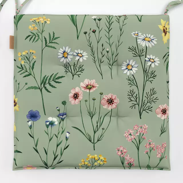 Sitzkissen Wild Flowers Green