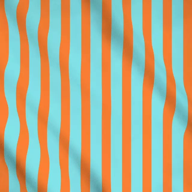 Meterware Bold Stripes blue and orange