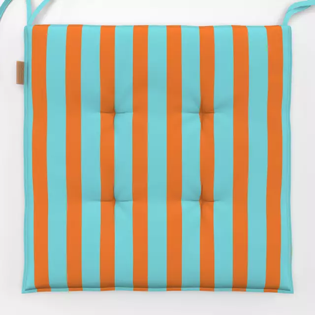 Sitzkissen Bold Stripes blue and orange