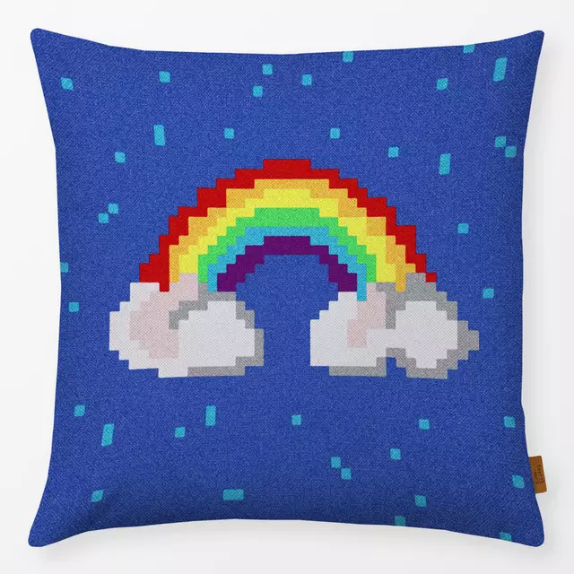 Kissen Pixel Rainbow
