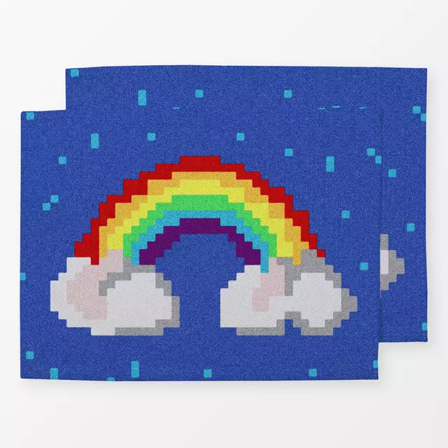 Tischset Pixel Rainbow