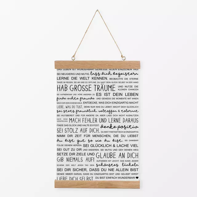 Textilposter Das Leben ist wunderbar