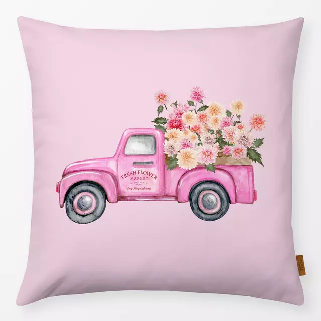 Kissen Cottage Summer Truck 2 Pink