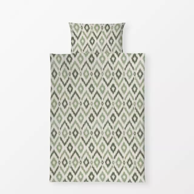 Bettwäsche Diamonds Ikat Light Green