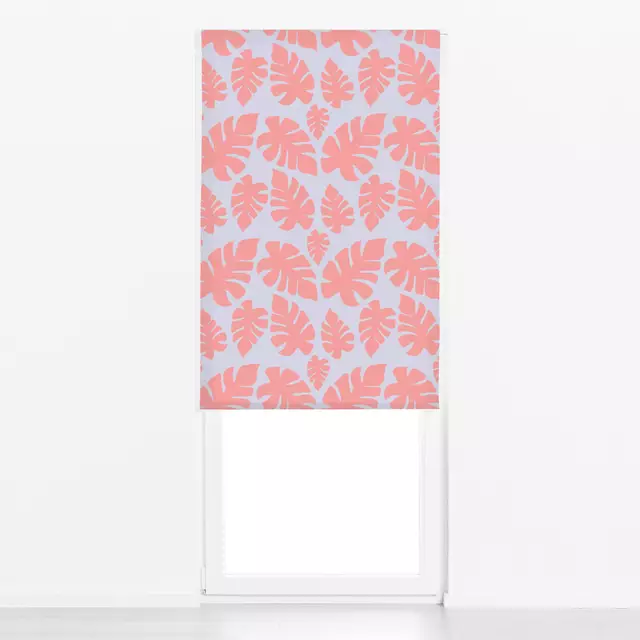 Raffrollo Dusky Pink Leaves