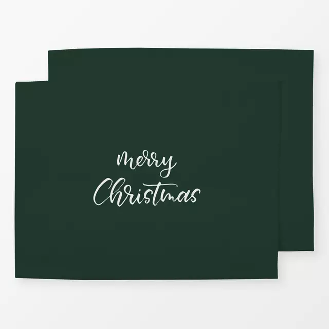 Tischset Merry Christmas tannengrün