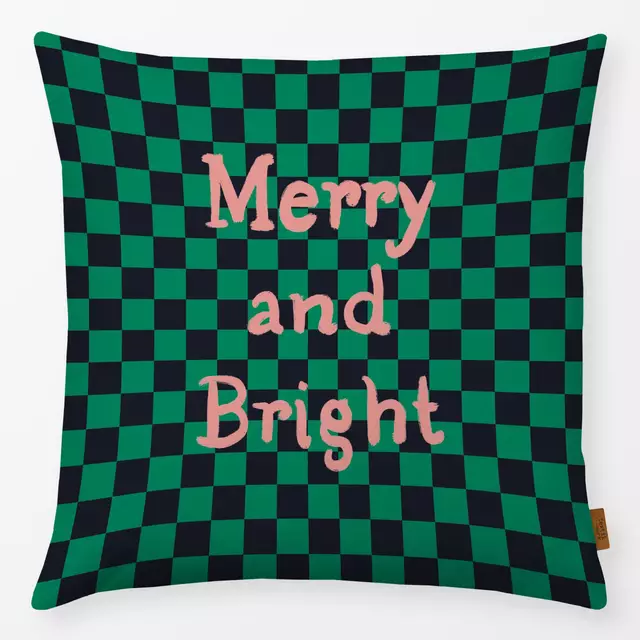 Kissen Merry and Bright Check