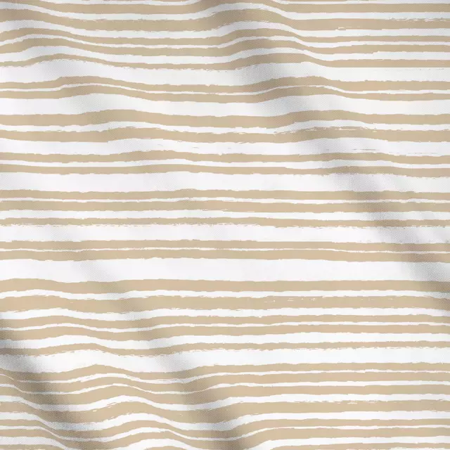 Meterware Wellenstreifen Beige