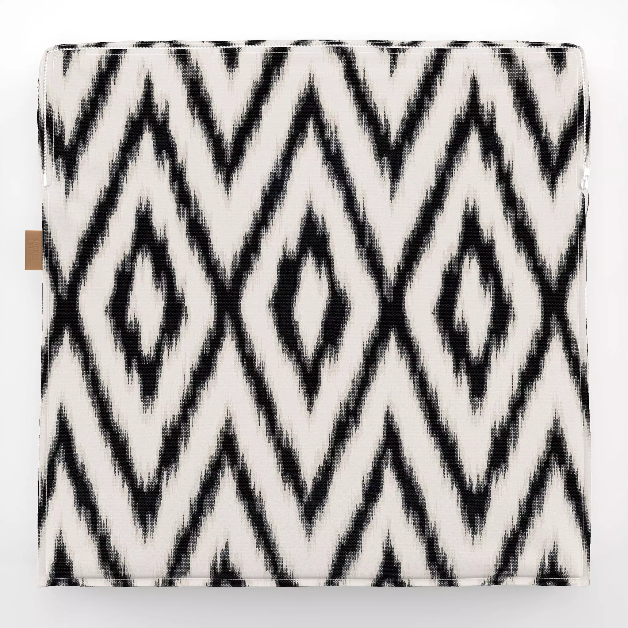 Bodenkissen Ikat Black Ikat Black