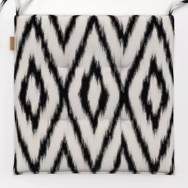 Sitzkissen Ikat Black