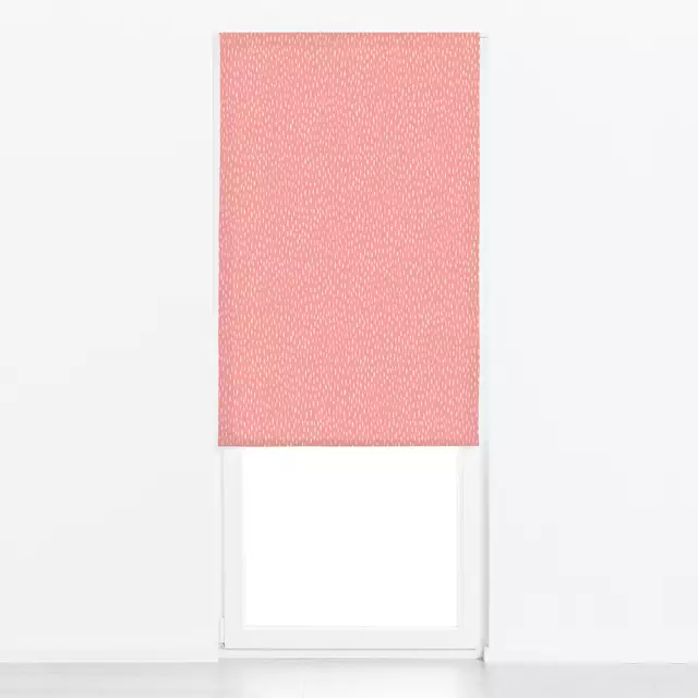 Raffrollo Regen Rain white on pink