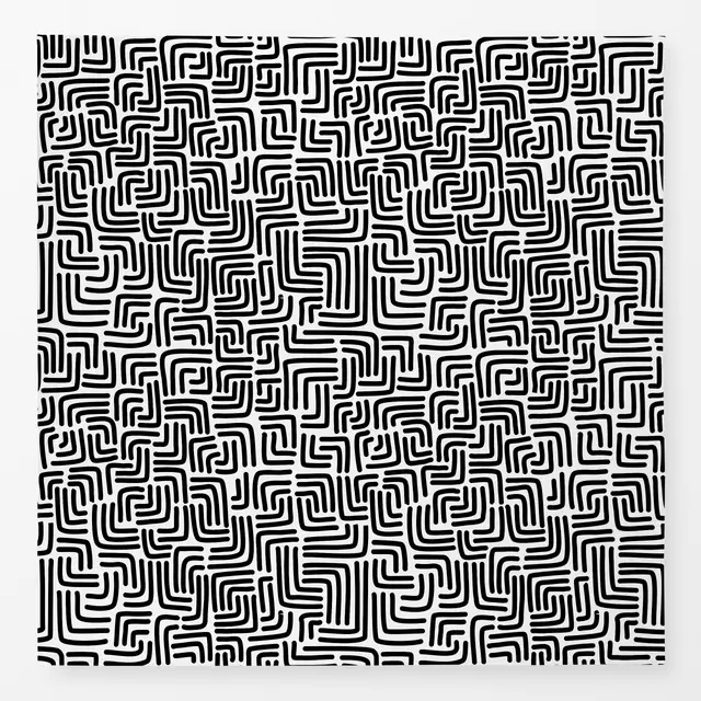 Tischdecke DOODLE Strichecken - black