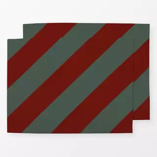 Tischset Stripes red green
