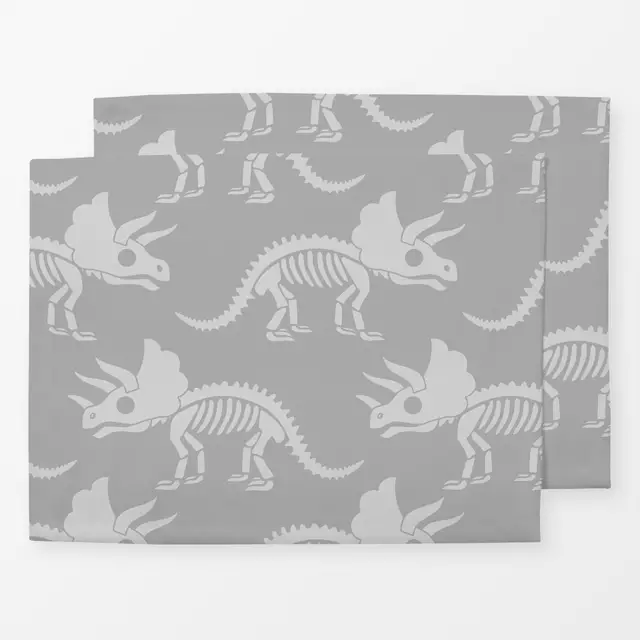 Tischset Dinosaurierskelett Triceratops