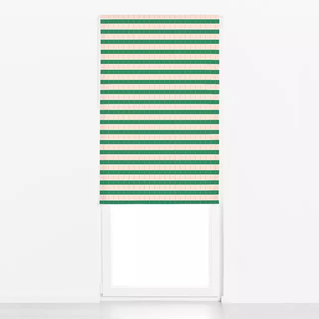 Raffrollo Stripes Crossed Green