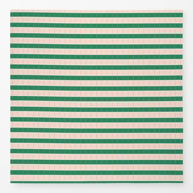 Tischdecke Stripes Crossed Green