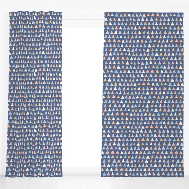 Dekovorhang Triangles Blue