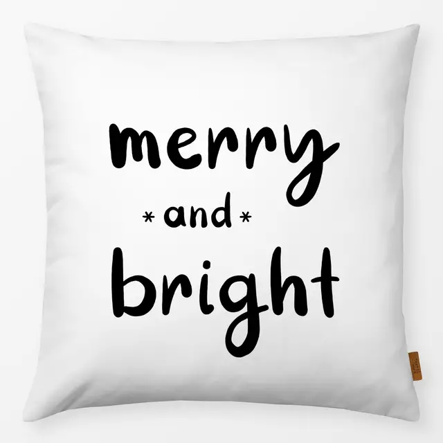 Kissen Merry and Bright black