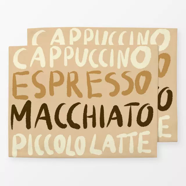 Tischset Kaffee Cappuccino Espresso