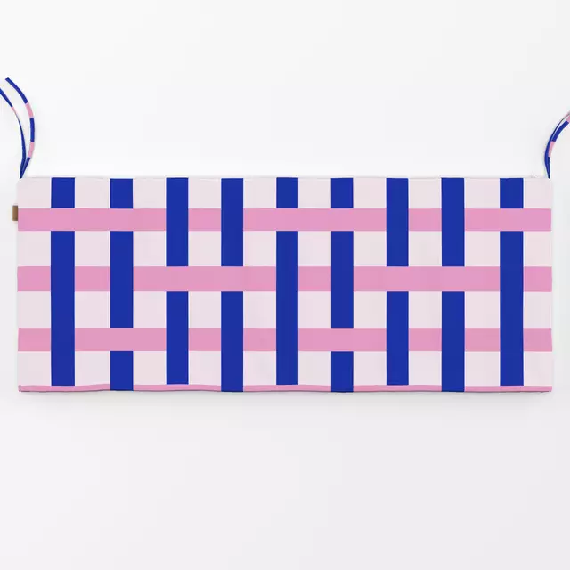 Bankauflage Streifen Webmuster | rosa blau