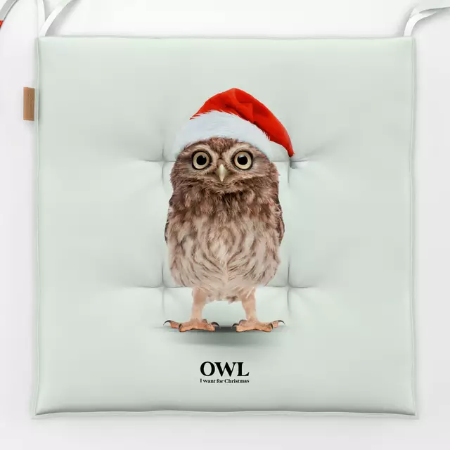 Sitzkissen Owl I Want For Christmas
