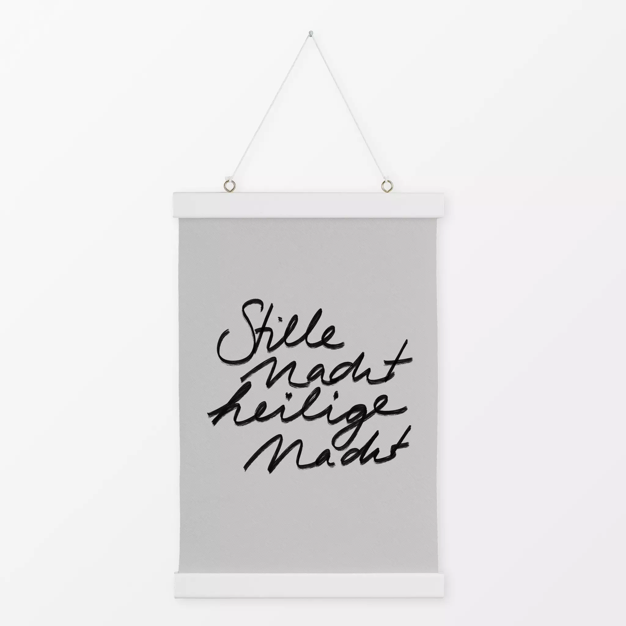 Textilposter Stille Nacht GRAU Stille Nacht GRAU