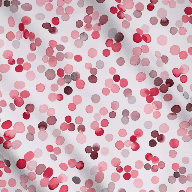 Meterware Romantik Confetti Dots Red